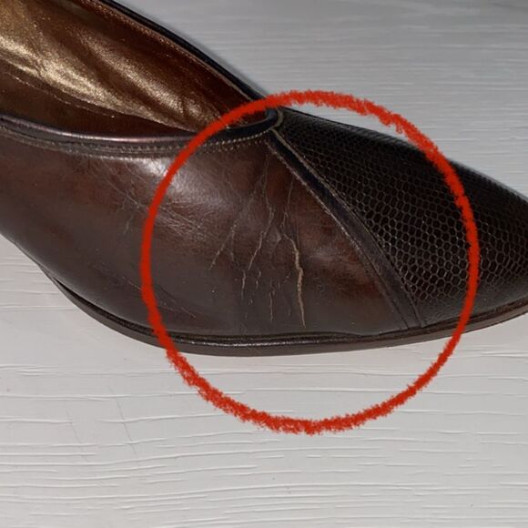 Bally Suisse Bellezza Brown Luxury Leather Snake Print Design Point Toe Pumps - Picture 13 of 17